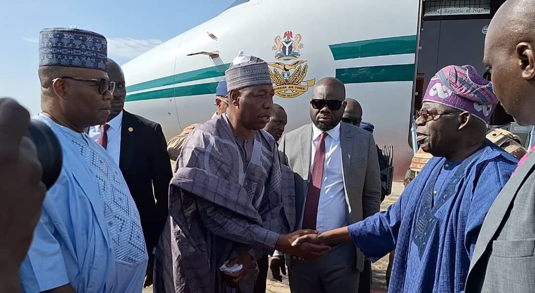 President Tinubu Visits Maiduguri Over Flooding Disaster